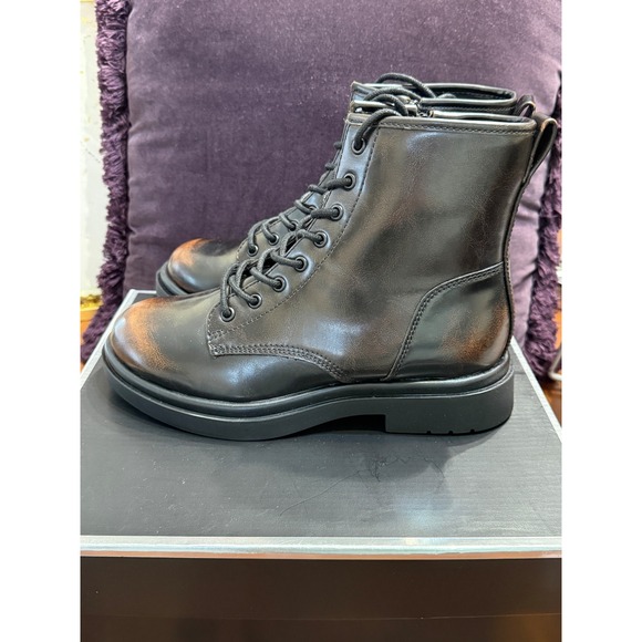 Madden Girl Shoes - Madden Girl Palooma Black Brown Burnished Combat Boots Womens 8M Whimsygoth